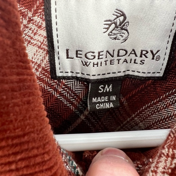 Legendary Whitetails Roadhouse Corduroy snap front Dress in rust size S/M - Picture 7 of 14